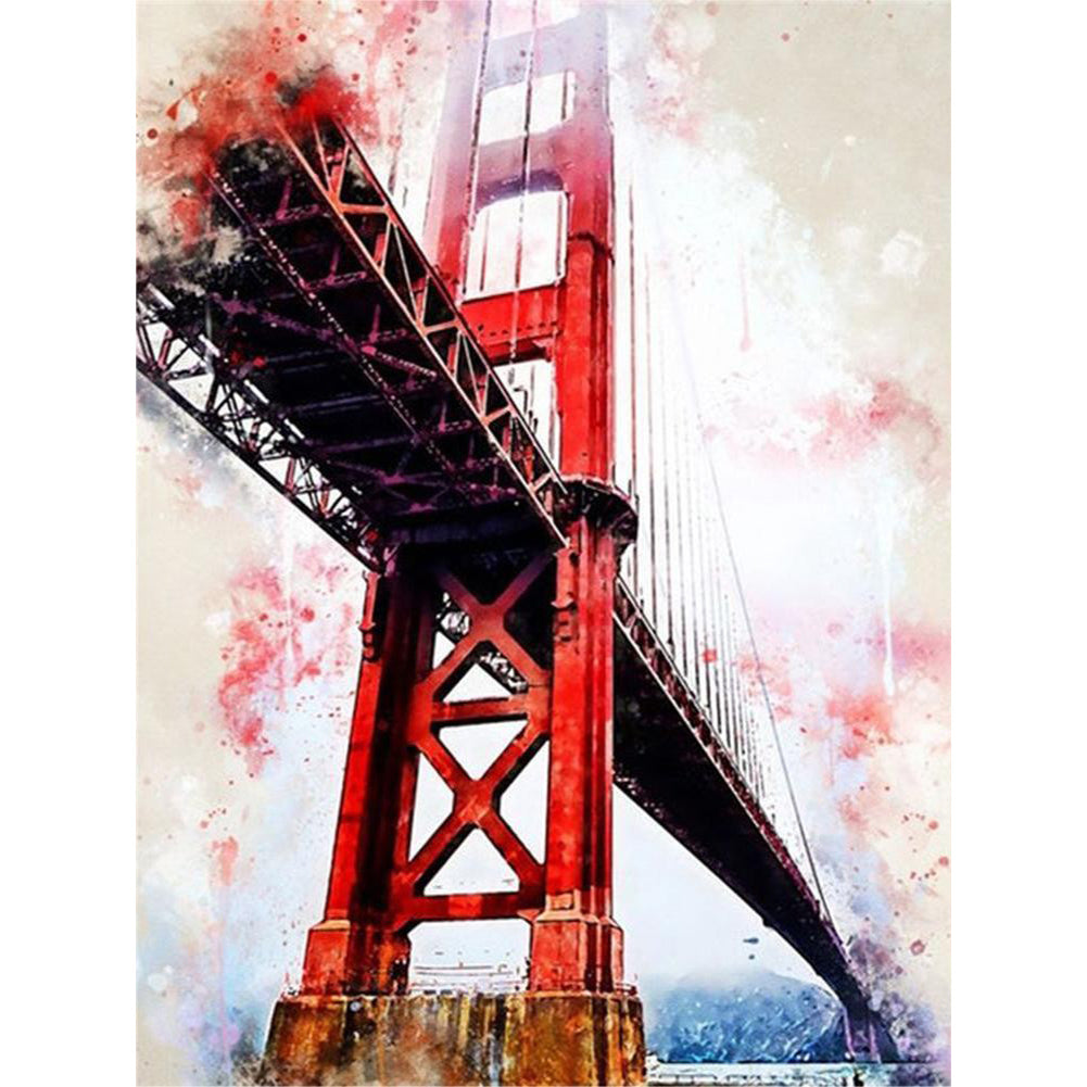 Ink Style Places Of Interest - Full Round Drill Diamond Painting 30*40CM