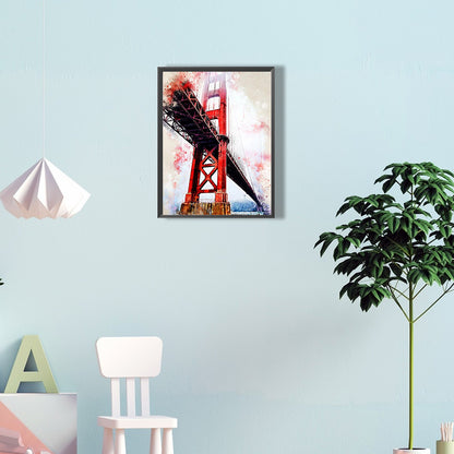 Ink Style Places Of Interest - Full Round Drill Diamond Painting 30*40CM