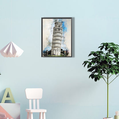 Ink Style Places Of Interest - Full Round Drill Diamond Painting 30*40CM