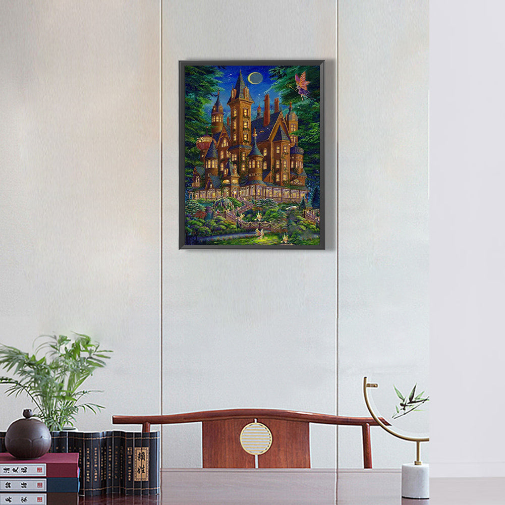 Noisy Castle At Night - Full Round Drill Diamond Painting 30*40CM