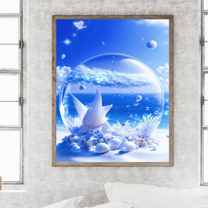Beach Scenery - Full Round Drill Diamond Painting 40*50CM