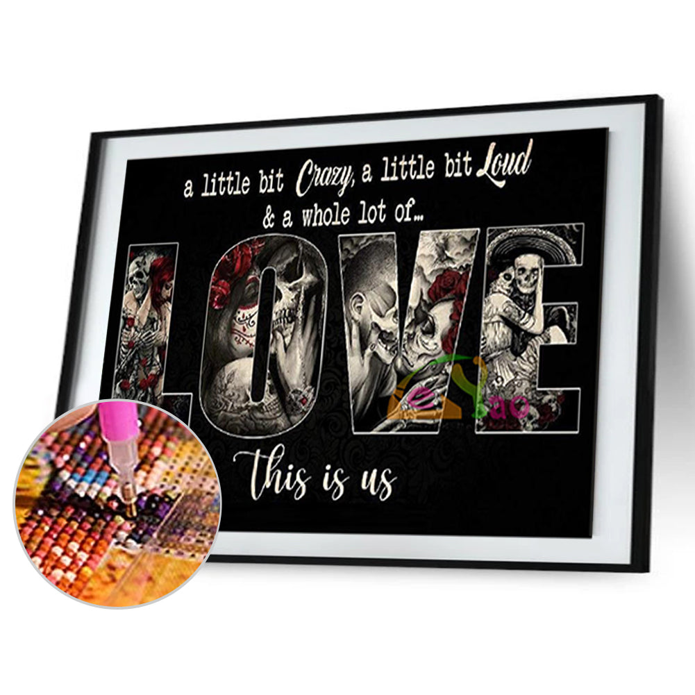 Skull Art - Full Round Drill Diamond Painting 40*30CM