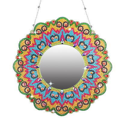 DIY Compact Mirror Art Craft Set Hanging Pocket Mirror Flower for Adult and Kids