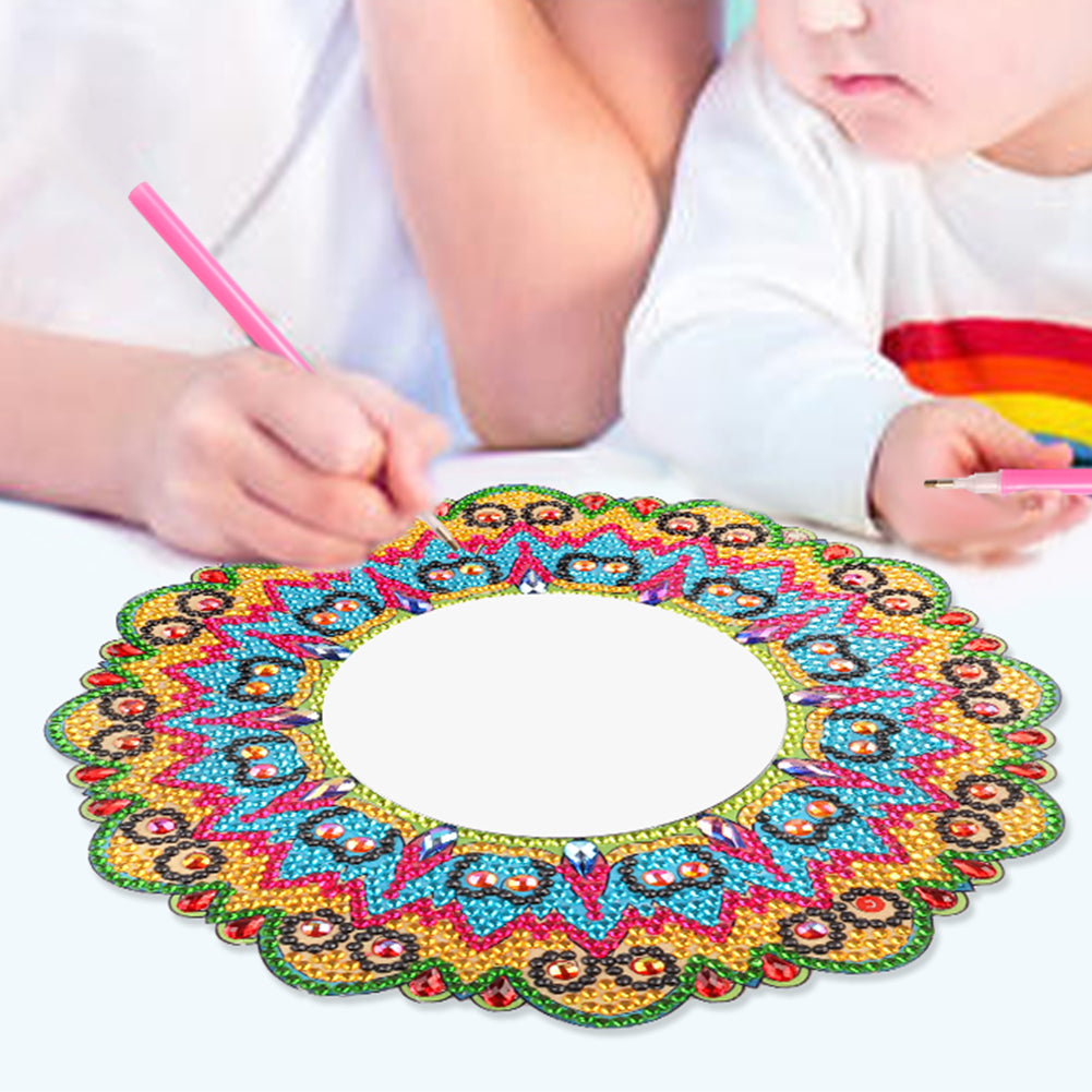 DIY Compact Mirror Art Craft Set Hanging Pocket Mirror Flower for Adult and Kids