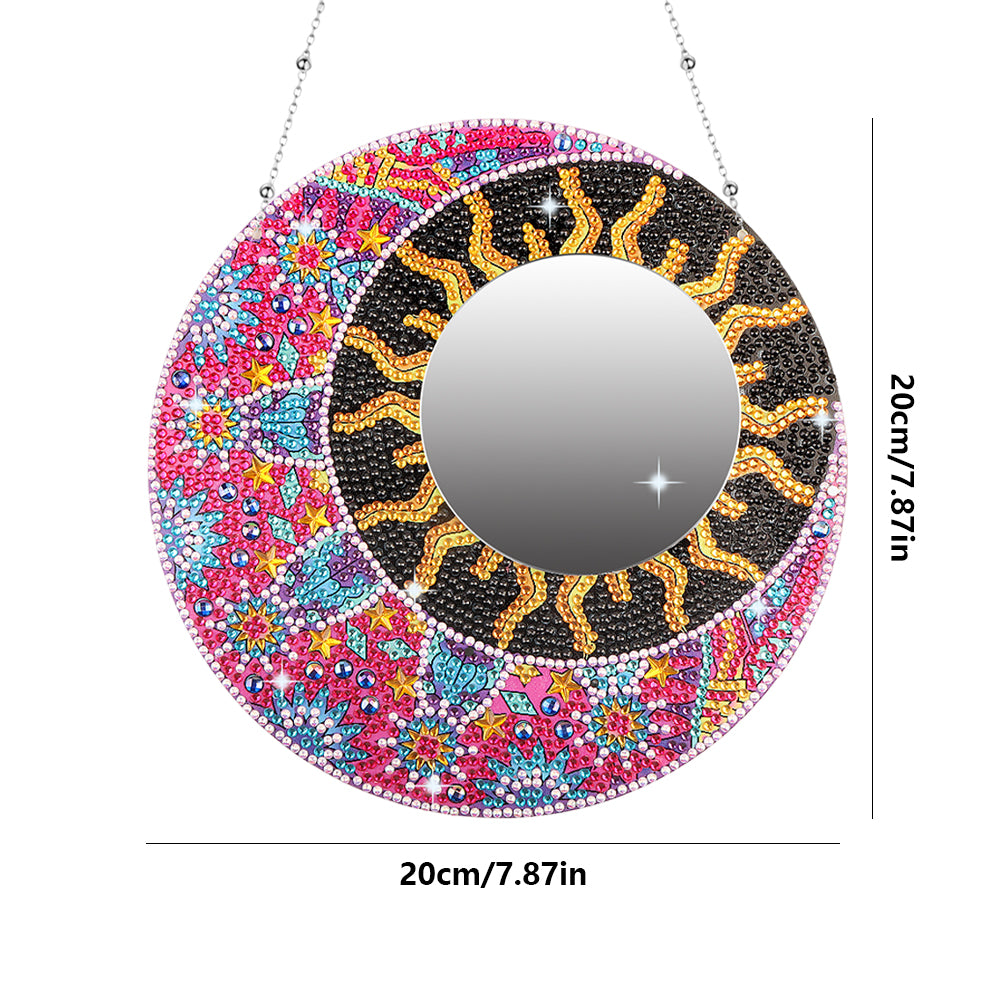 DIY Compact Mirror Art Craft Set Hanging Pocket Mirror Flower for Adult and Kids