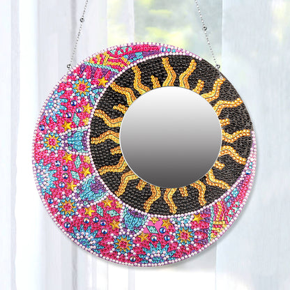 DIY Compact Mirror Art Craft Set Hanging Pocket Mirror Flower for Adult and Kids