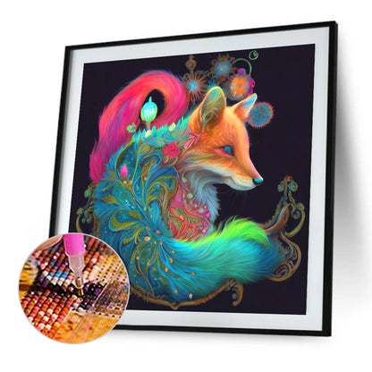 Fox Ornament - Full Round Drill Diamond Painting 30*30CM