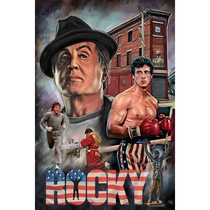 Sylvester Stallone - Full Round Drill Diamond Painting 40*70CM