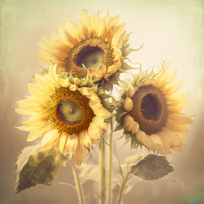 Sunflower - Full Round Drill Diamond Painting 30*30CM