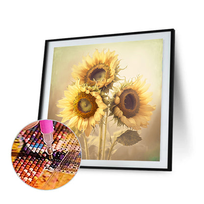 Sunflower - Full Round Drill Diamond Painting 30*30CM