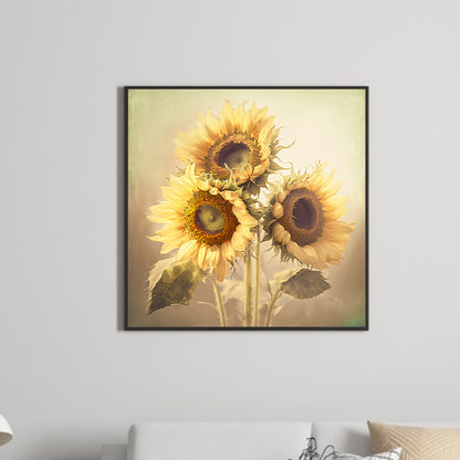 Sunflower - Full Round Drill Diamond Painting 30*30CM