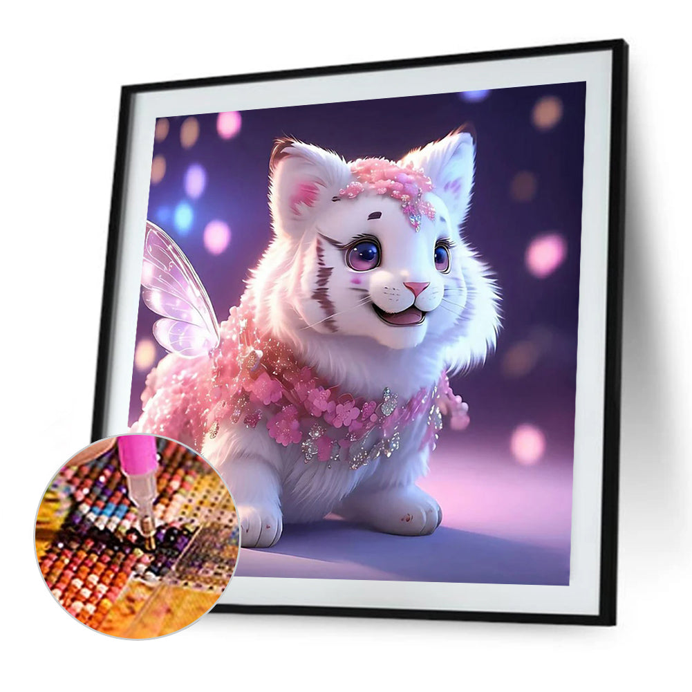 Rose Quartz Tiger - Full Round Drill Diamond Painting 30*30CM