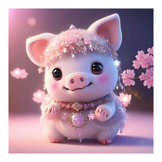 Rose Quartz Pig - Full Round Drill Diamond Painting 30*30CM