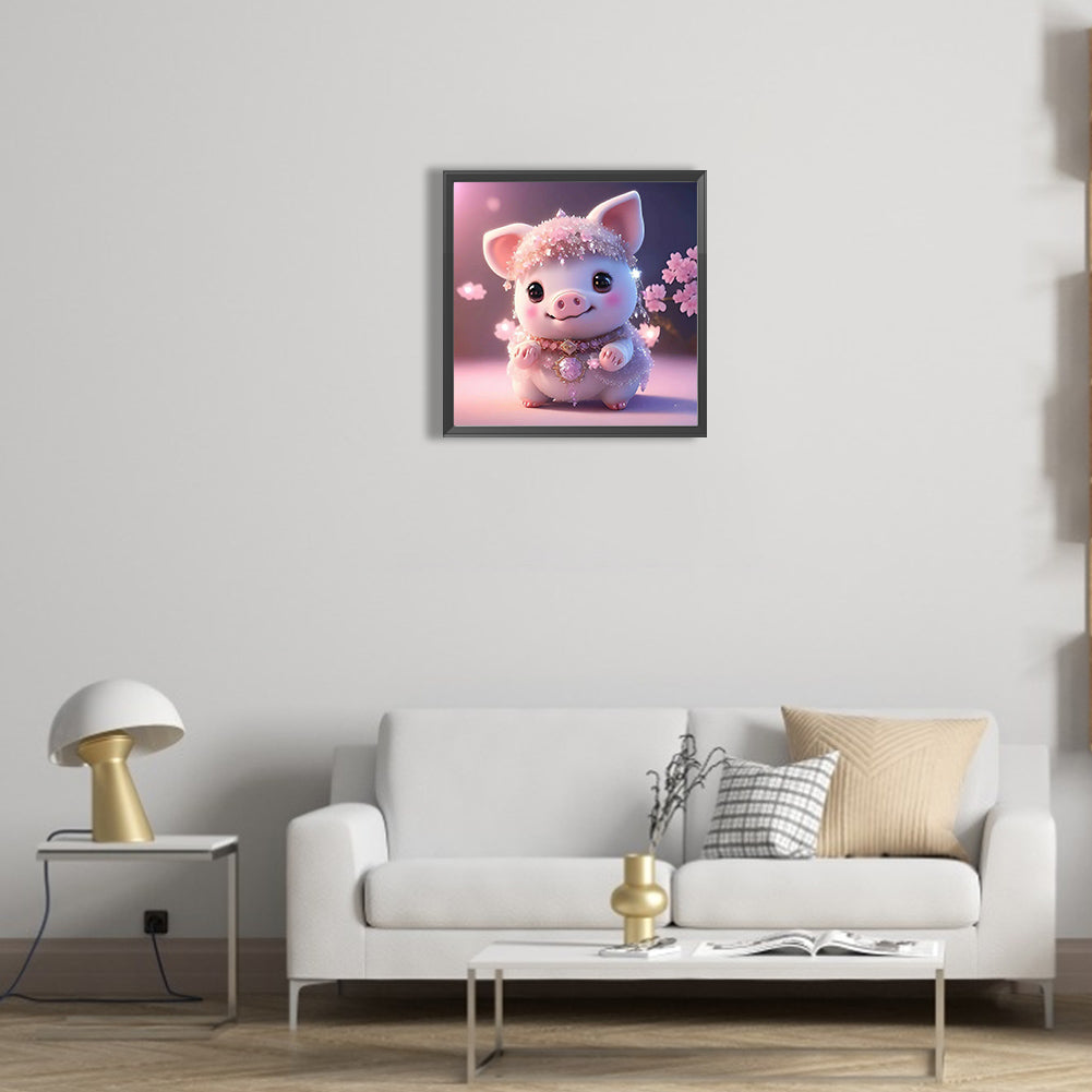 Rose Quartz Pig - Full Round Drill Diamond Painting 30*30CM
