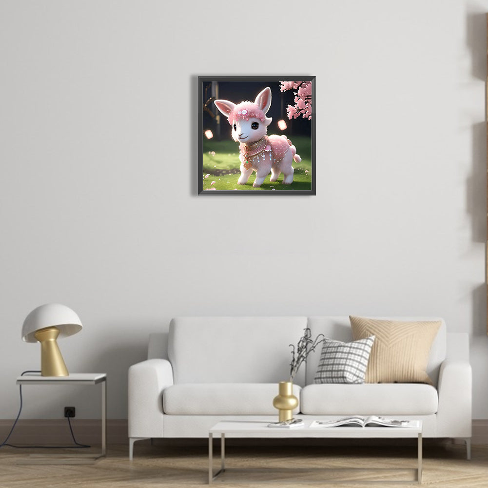 Rose Quartz Lamb - Full Round Drill Diamond Painting 30*30CM
