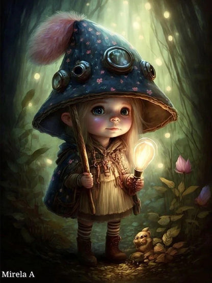 Forest Elf Girl - Full Round Drill Diamond Painting 30*40CM