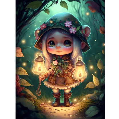 Forest Elf Girl - Full Round Drill Diamond Painting 30*40CM