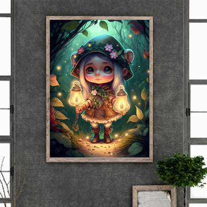 Forest Elf Girl - Full Round Drill Diamond Painting 30*40CM