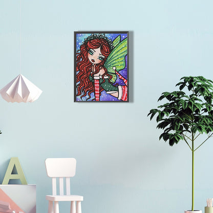 Snow Season Elf Girl - Full Round Drill Diamond Painting 30*40CM