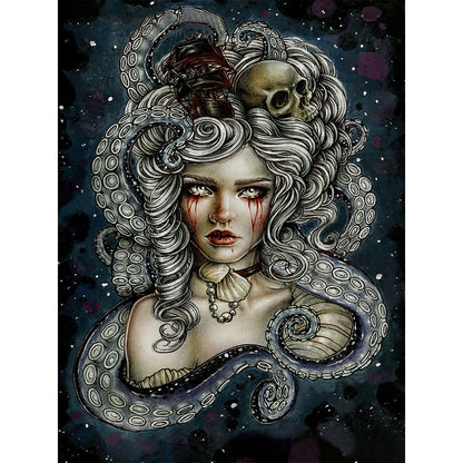 Dark Weeping Goddess - Full Round Drill Diamond Painting 30*40CM