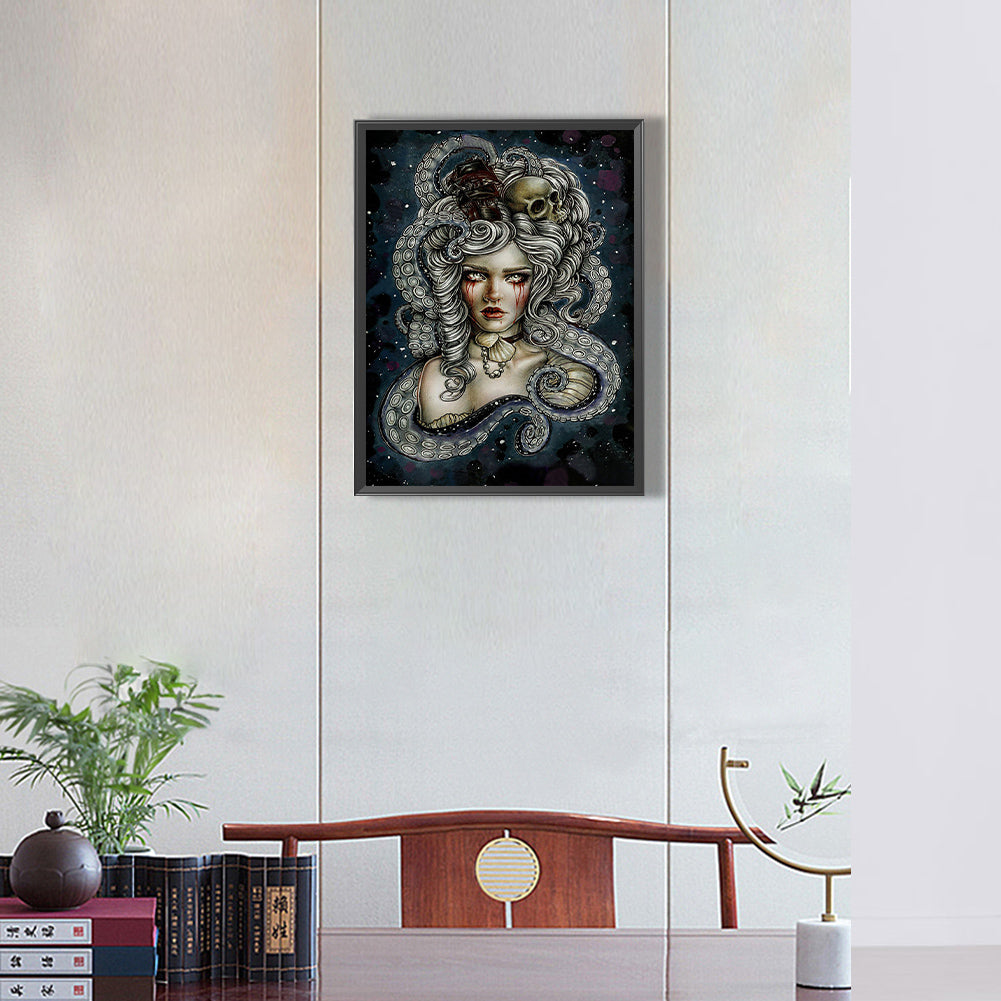 Dark Weeping Goddess - Full Round Drill Diamond Painting 30*40CM