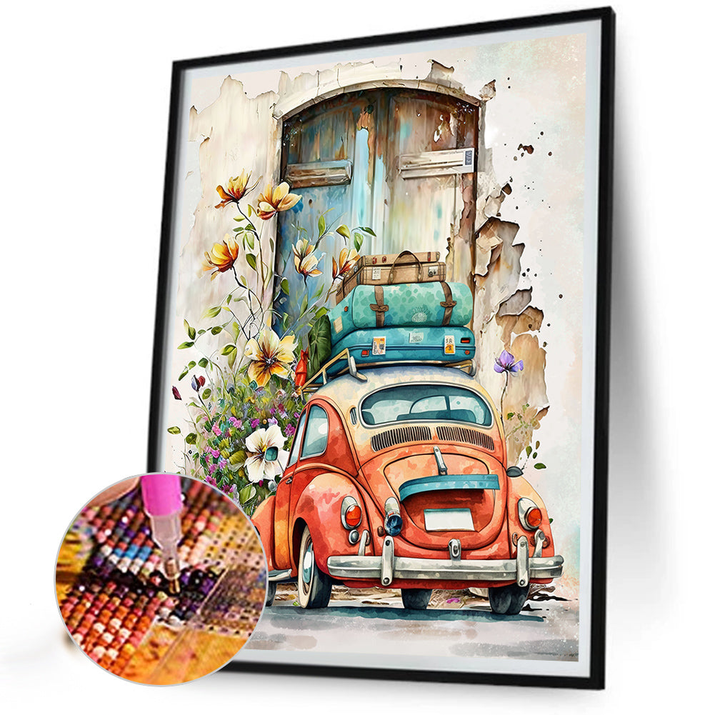 Travel Car - Full Round Drill Diamond Painting 30*40CM