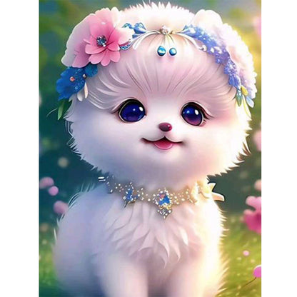 Cute Puppy - Full Square Drill Diamond Painting 30*40CM
