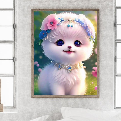 Cute Puppy - Full Square Drill Diamond Painting 30*40CM