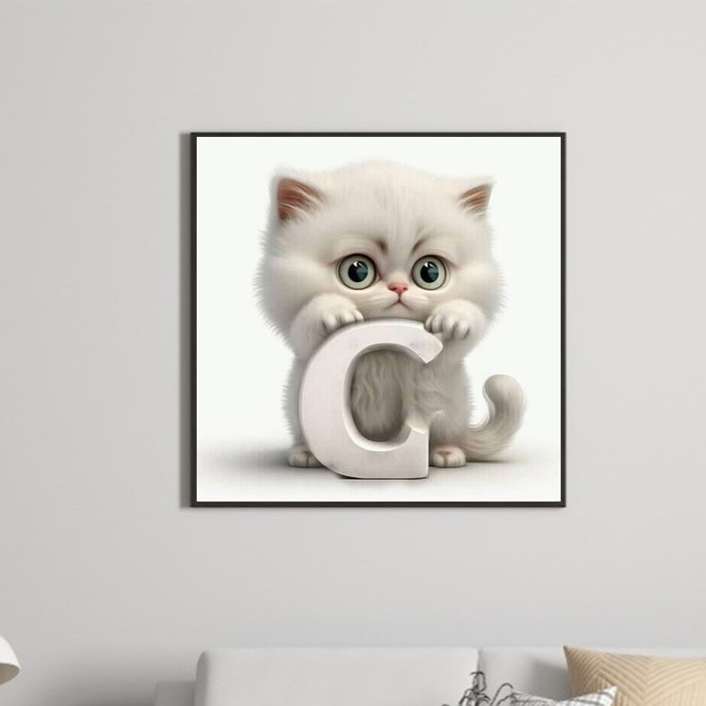 Alphabet Cat - Full Square Drill Diamond Painting 30*30CM