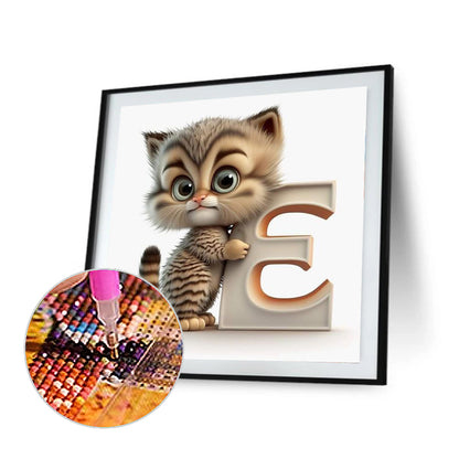 Alphabet Cat - Full Square Drill Diamond Painting 30*30CM