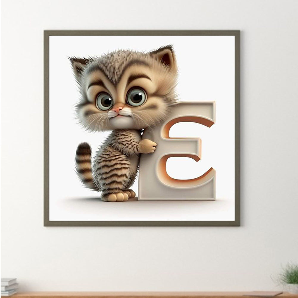 Alphabet Cat - Full Square Drill Diamond Painting 30*30CM