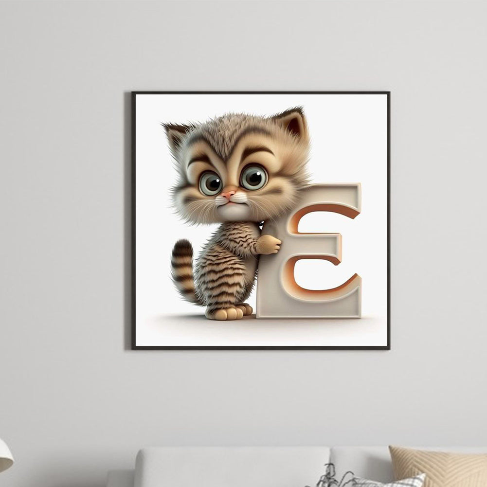 Alphabet Cat - Full Square Drill Diamond Painting 30*30CM