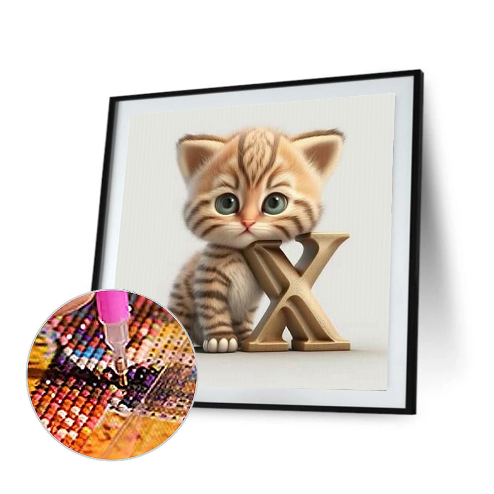 Alphabet Cat - Full Square Drill Diamond Painting 30*30CM