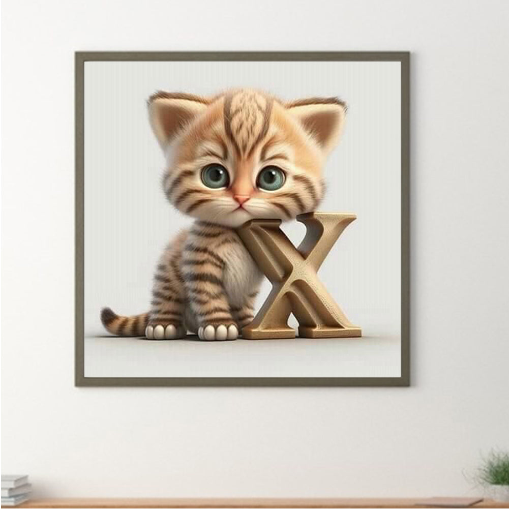 Alphabet Cat - Full Square Drill Diamond Painting 30*30CM