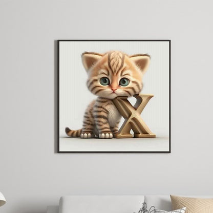 Alphabet Cat - Full Square Drill Diamond Painting 30*30CM