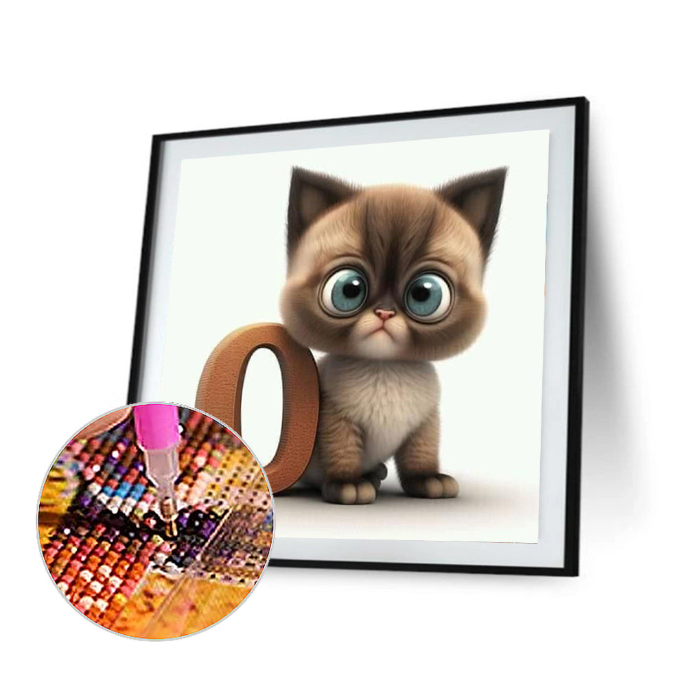 Alphabet Cat - Full Square Drill Diamond Painting 30*30CM