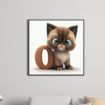 Alphabet Cat - Full Square Drill Diamond Painting 30*30CM