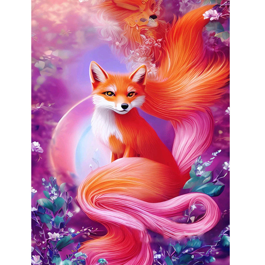 Red Tail Fox - Full Round Drill Diamond Painting 30*40CM