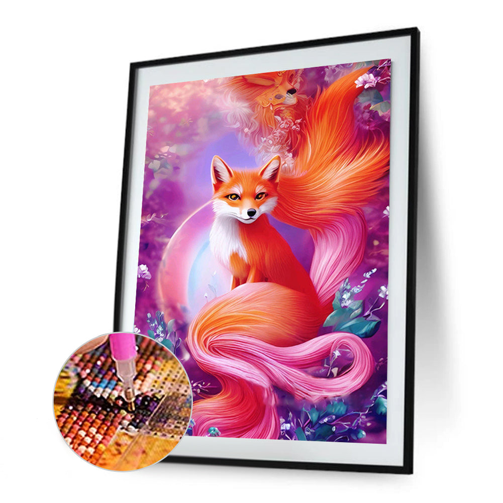 Red Tail Fox - Full Round Drill Diamond Painting 30*40CM