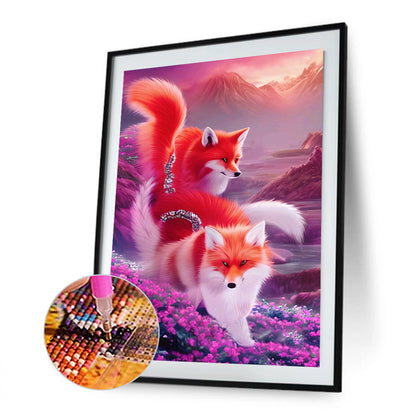 Red Tail Fox - Full Round Drill Diamond Painting 30*40CM