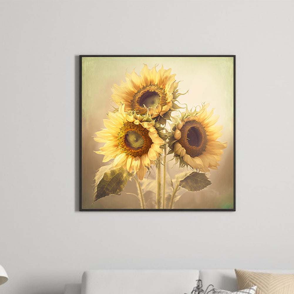 Sunflower - Full Round Drill Diamond Painting 40*40CM