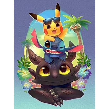 Pikachu - Full Round Drill Diamond Painting 30*40CM