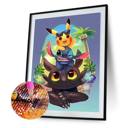 Pikachu - Full Round Drill Diamond Painting 30*40CM