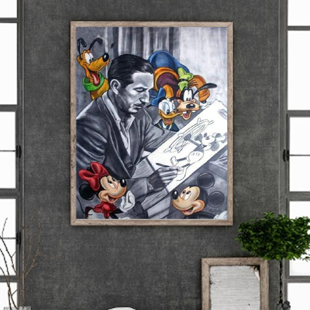Walt Disney Is Creating - Full Round Drill Diamond Painting 40*50CM