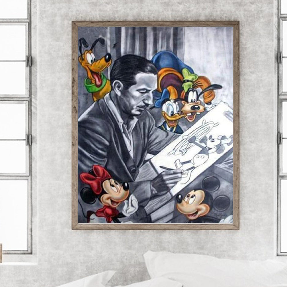 Walt Disney Is Creating - Full Round Drill Diamond Painting 40*50CM