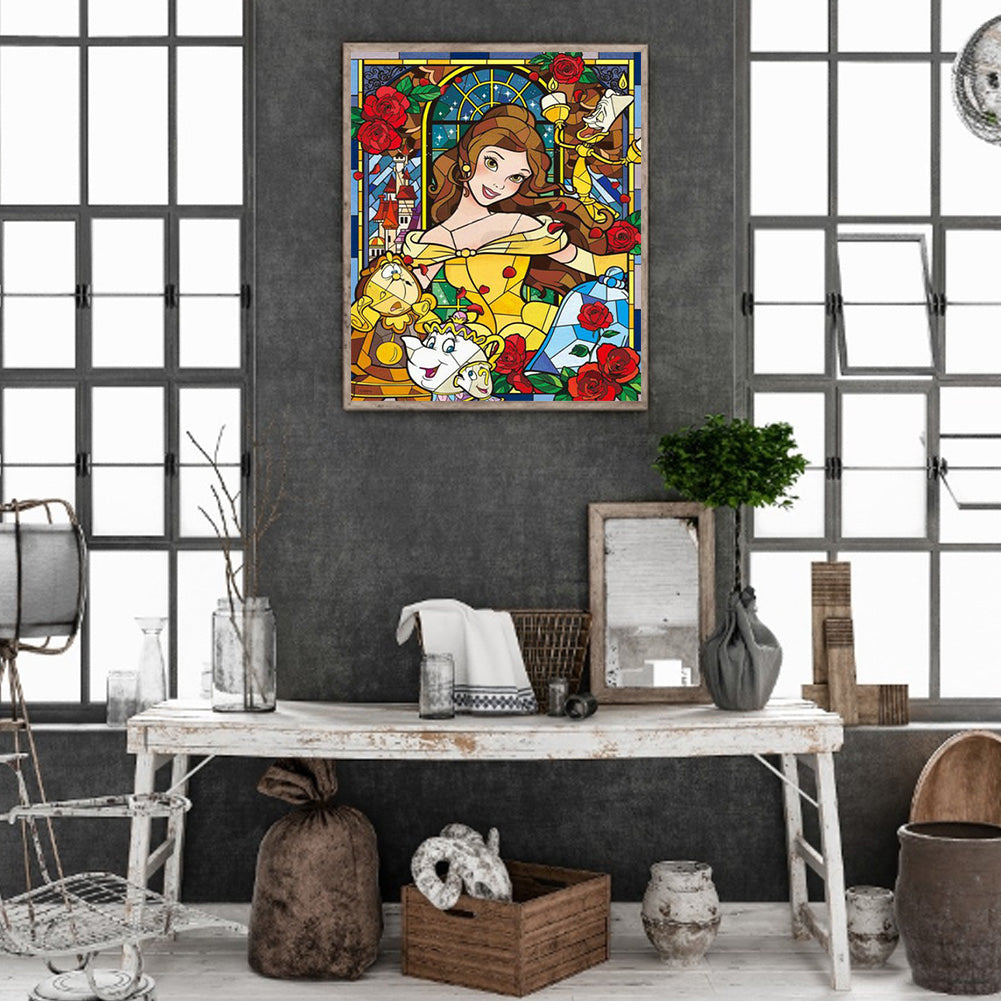 Princess Belle - Full Round Drill Diamond Painting 50*60CM