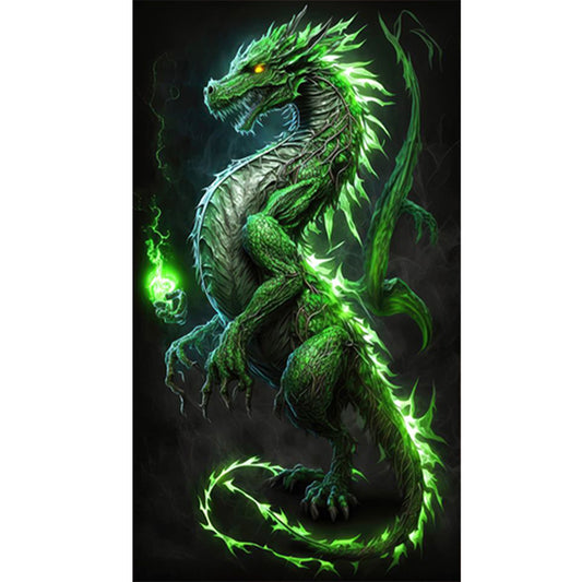 Green Dragon - Full Round Drill Diamond Painting 40*70CM