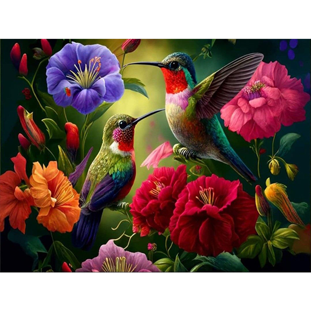 Flowering Bird - Full Round Drill Diamond Painting 40*30CM