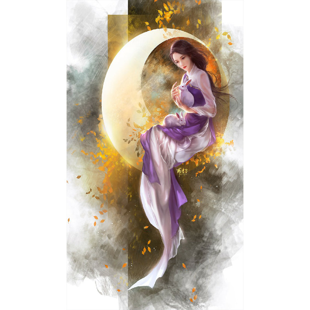 Fairy On The Moon - Full Round Drill Diamond Painting 40*70CM