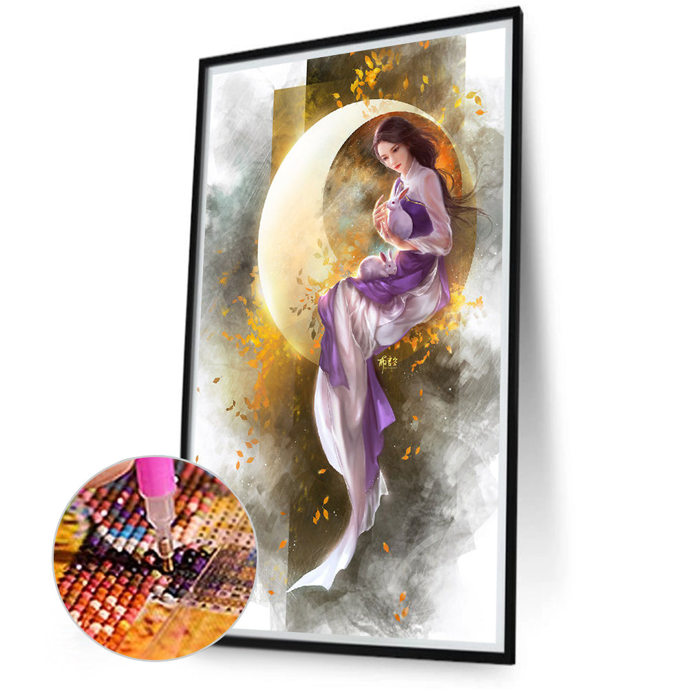 Fairy On The Moon - Full Round Drill Diamond Painting 40*70CM